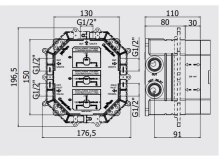 Душевой набор Paffoni Compact-M Quadro, хром (Kit Compact-M Quadro) Фото - 2